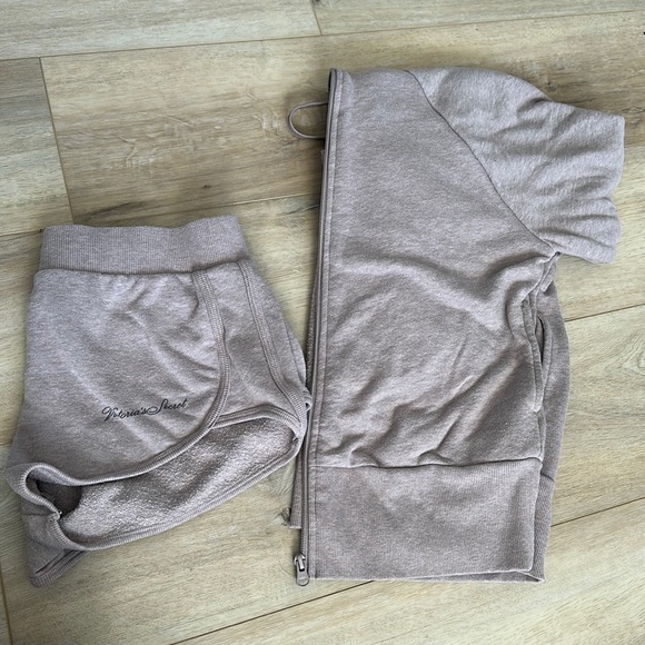 Victoria secret shorts and zip up XS - Picture 1 of 2